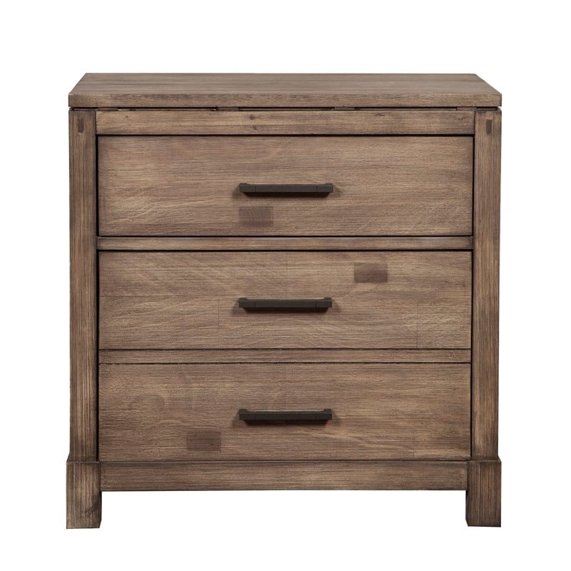 Home Square 4 Piece Furniture Set with Wood Dresser Mirror and Nightstand