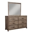 Home Square 4 Piece Furniture Set with Wood Dresser Mirror and Nightstand