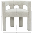 Home Square Cream Boucle Fabric Accent or Dining Chair (Set of 2)