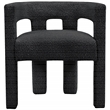 Home Square Black Boucle Fabric Accent or Dining Chair (Set of 2)