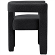 Home Square Black Boucle Fabric Accent or Dining Chair (Set of 2)