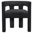 Home Square Black Boucle Fabric Accent or Dining Chair (Set of 2)