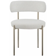 Home Square Cream Boucle Fabric Dining Chair (Set of 2)