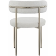 Home Square Cream Boucle Fabric Dining Chair (Set of 2)
