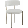Home Square Cream Boucle Fabric Dining Chair (Set of 2)