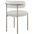 Home Square Cream Boucle Fabric Dining Chair (Set of 2)