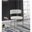 Home Square Cream Boucle Fabric Dining Chair (Set of 2)