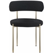 Home Square Black Boucle Fabric Dining Chair (Set of 2)