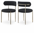 Home Square Black Boucle Fabric Dining Chair (Set of 2)
