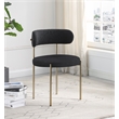 Home Square Black Boucle Fabric Dining Chair (Set of 2)