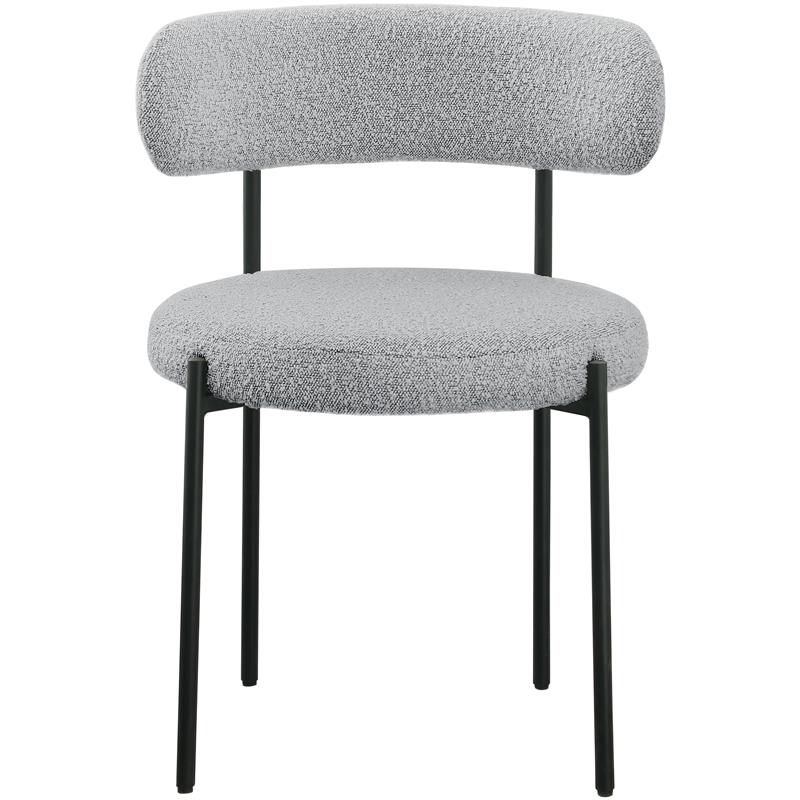 Home Square Gray Boucle Fabric Dining Chair (Set of 2)
