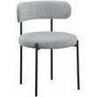 Home Square Gray Boucle Fabric Dining Chair (Set of 2)