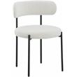 Home Square Cream Boucle Fabric Dining Chair (Set of 2)