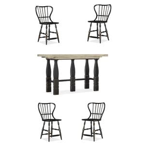 Home Square Set of 5 Dining Room Table & 4 Counter Stools