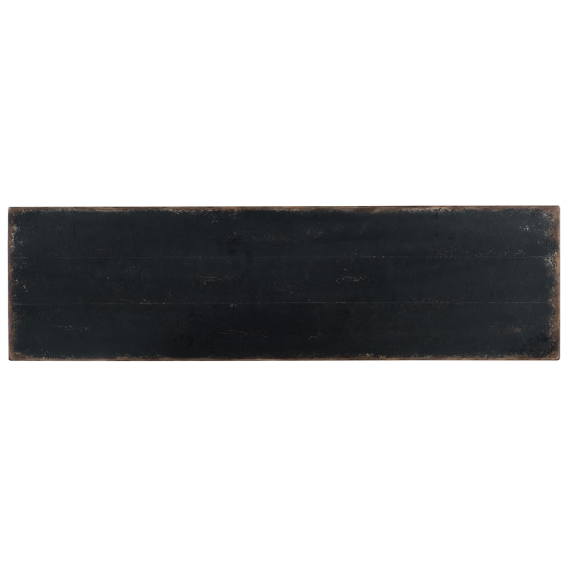 Home Square Set of 3 Wood  6 Drawer Dresser & 2 Two-Drawer Nightstands in Black