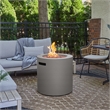 Home Square Set of 3 Propane Fire Pit Table & Chair & 2-Seat Sofa with Cushions
