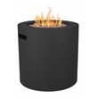 Home Square Set of 3 Propane Fire Pit Table & 2 Outdoor Chair with Cushions