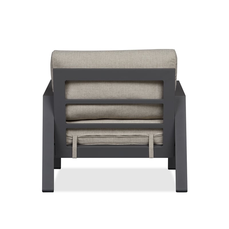 Home Square Set of 3 Propane Fire Pit Table & 2 Outdoor Chair with Cushions