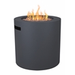 Home Square Set of 3 Propane Fire Pit Table & Chair & 2-Seat Sofa with Cushions