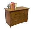 Home Square Set of 2 2-Drawer Wood Lateral File Cabinet in Oak