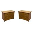 Home Square Set of 2 2-Drawer Wood Lateral File Cabinet in Oak