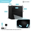 Home Square Set of 2 2-Drawer Lateral Locking Filing Cabinet with Lock in Black