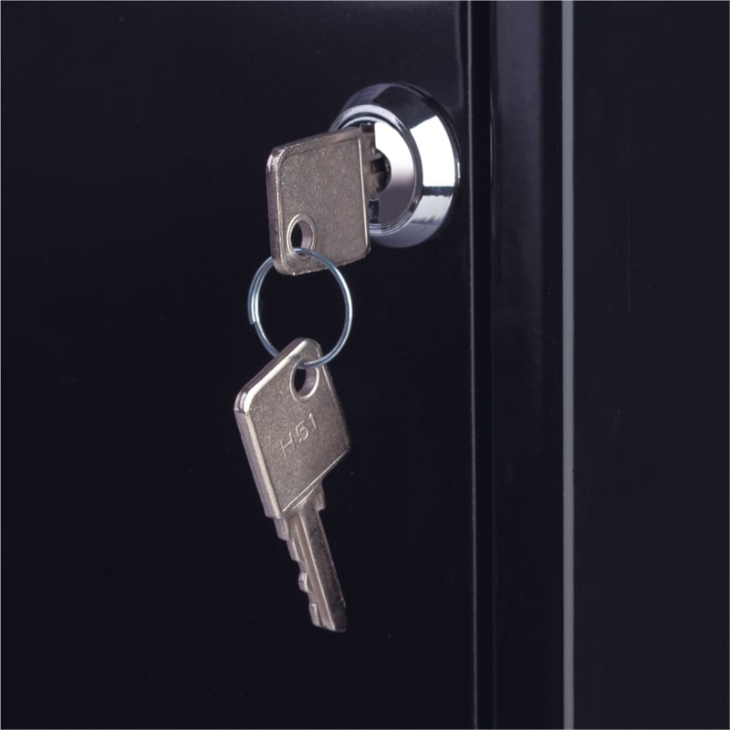 Home Square Set of 2 3 Drawer Metal File Cabinet with Pencil Drawer Gray