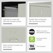 Home Square Set of 2 4-Drawer Letter Width Vertical File Cabinet Light Gray
