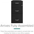Home Square Set of 2 3 Drawer Metal Organizer File Cabinet Black