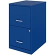 Home Square Set of 2 2 Drawer Metal File Cabinet Classic Blue