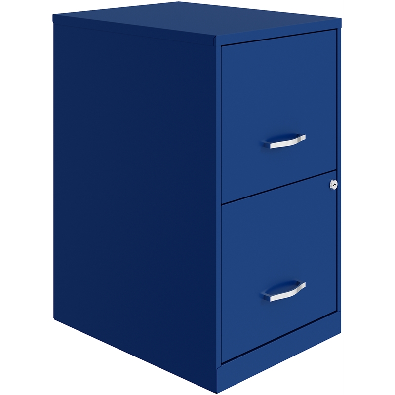 Home Square Set of 2 2 Drawer Metal File Cabinet Classic Blue