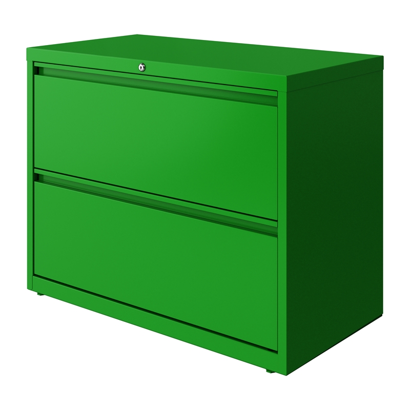 Home Square Set of 2 36-in Wide 2 Drawer Lateral File Cabinet Screamin' Green