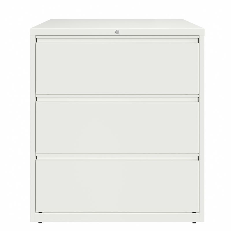 Home Square Set of 2 36-in Wide 3 Drawer Metal Lateral File Cabinet White