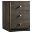 Home Square Set of 2 2 Drawer Mobile File Cabinet in Midnight Brown