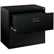 Home Square Set of 2 Metal 2 Drawer Home Office Lateral File Cabinet Black