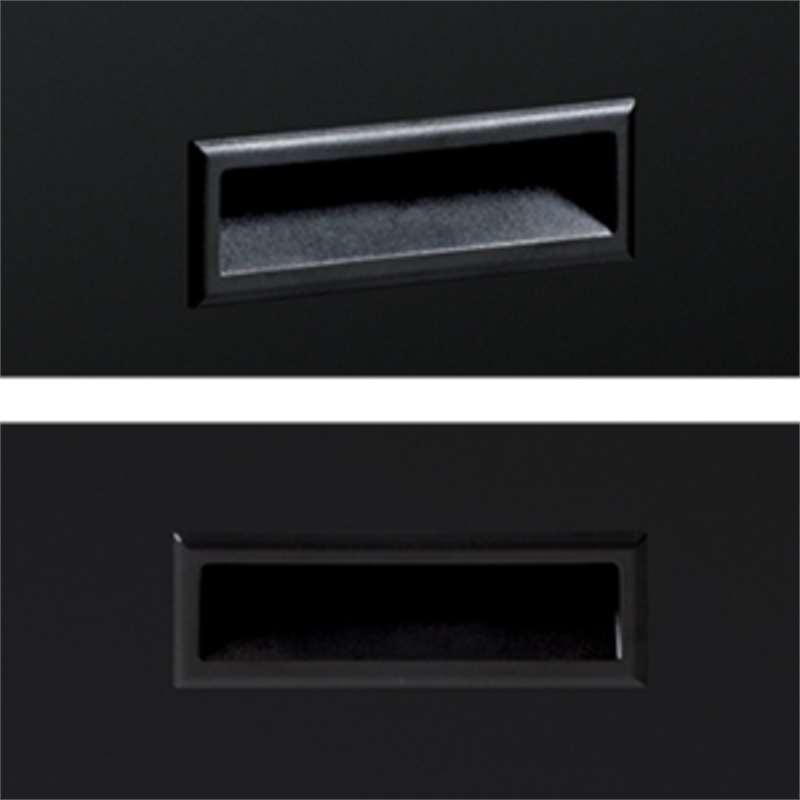 Home Square Set of 2 Metal 2 Drawer Home Office Lateral File Cabinet Black