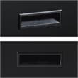 Home Square Set of 2 Metal 2 Drawer Home Office Lateral File Cabinet Black