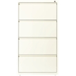 Home Square Set of 2 30-in Wide Metal 4 Drawer Lateral File Cabinet Off White