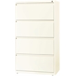 Home Square Set of 2 30-in Wide Metal 4 Drawer Lateral File Cabinet Off White