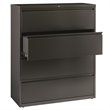 Home Square Set of 2 42-in Wide Metal 4 Drawer Lateral File Cabinet in Charcoal