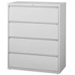 Home Square Set of 2 42-in Wide 4 Drawer Lateral File Cabinet in Light Gray