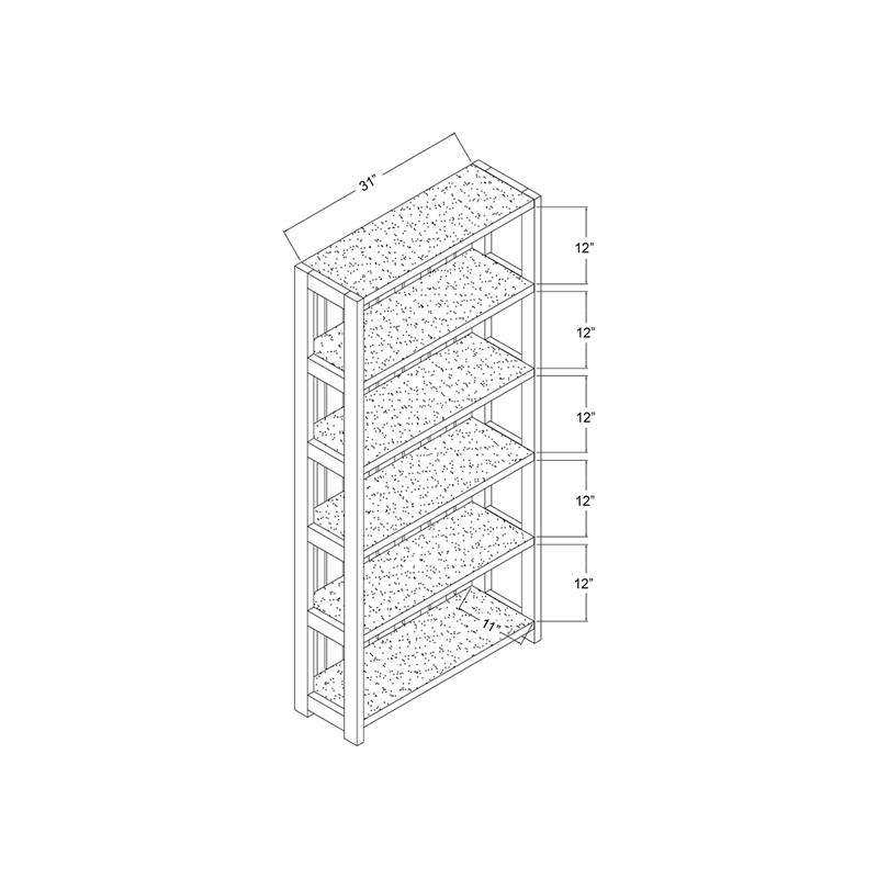 Home Square Set of 2 Wood 5-Shelf Bookcase in Dark Gray and Black