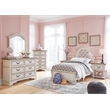 Home Square Set of 2 Engineered Wood 6 Drawer Double Dresser & 5 Drawer Chest
