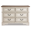 Home Square Set of 2 Engineered Wood 6 Drawer Double Dresser & 5 Drawer Chest