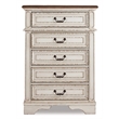 Home Square Set of 2 Engineered Wood 6 Drawer Double Dresser & 5 Drawer Chest