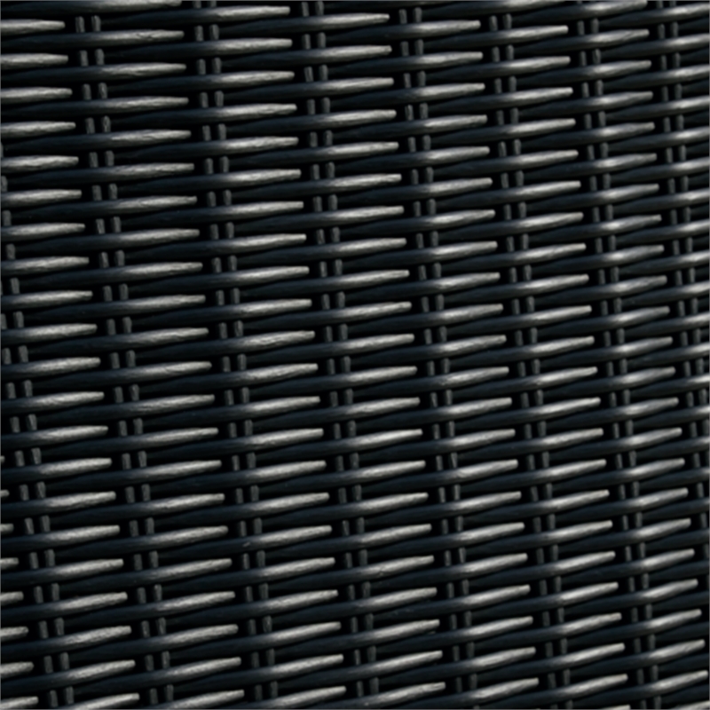 Home Square Set of 2 Black Outdoor Swivel Lounges with Cushion