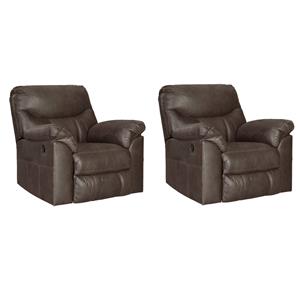 home square set of 2 rocker recliners in teak