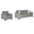 Home Square Set of 2 Sofa and Accent Chair in Alloy