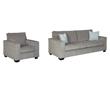 Home Square Set of 2 Queen Sleeper Sofa and Accent Chair in Alloy