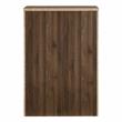 Home Square Set of 2 Rustic Wood 5-Drawer Chest and Full Panel Bed in Walnut